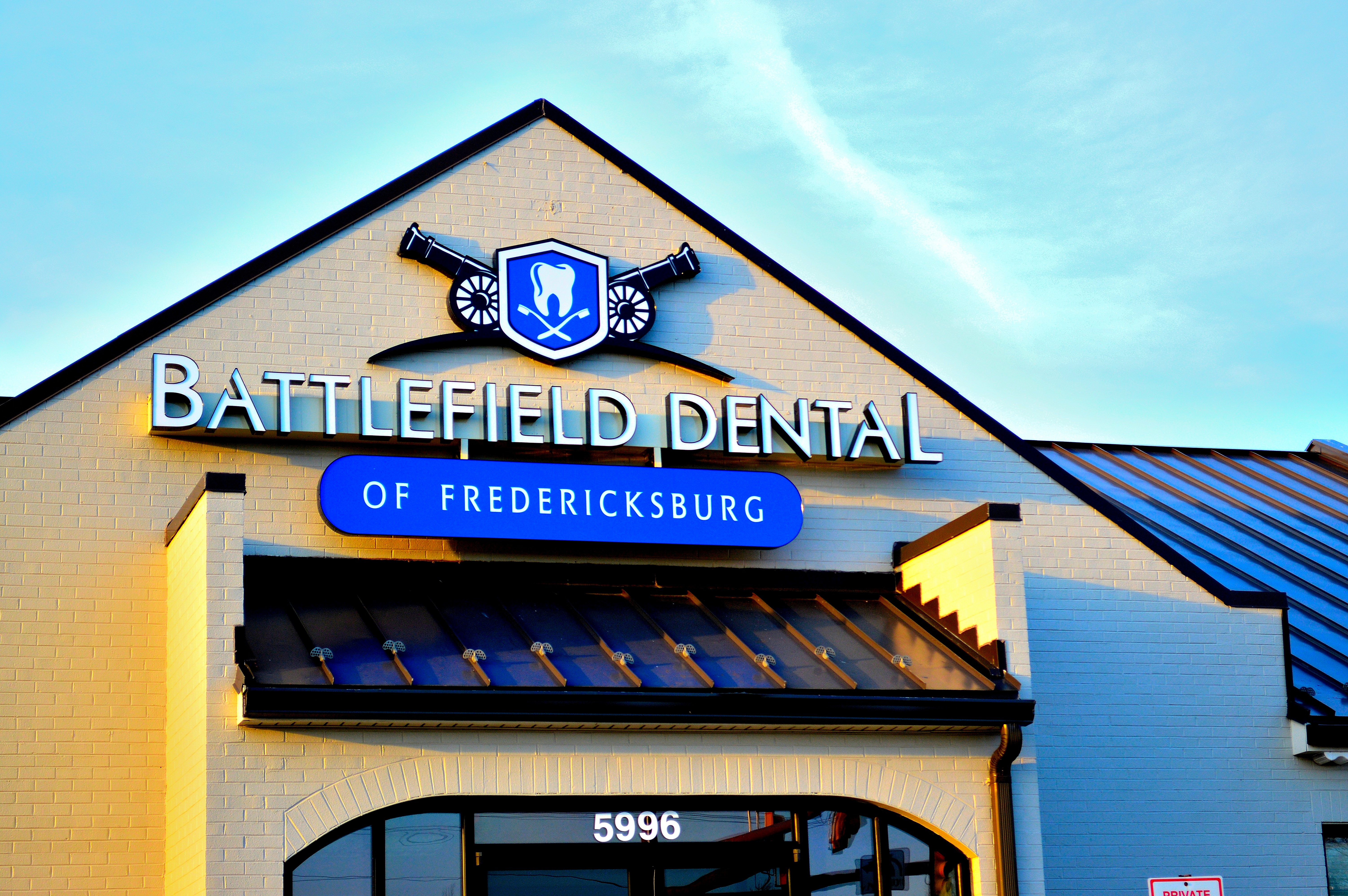 Battlefield Dental of Fredericksburg - Sign